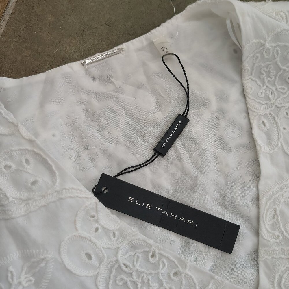 New Elie Tahari Wrap Front Blouse Top - Picture 5 of 13